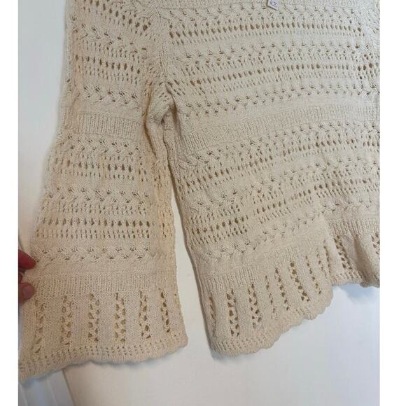 NWT Madewell Scalloped-Trim Sweater Tee In Sand Size XS - Picture 7 of 8